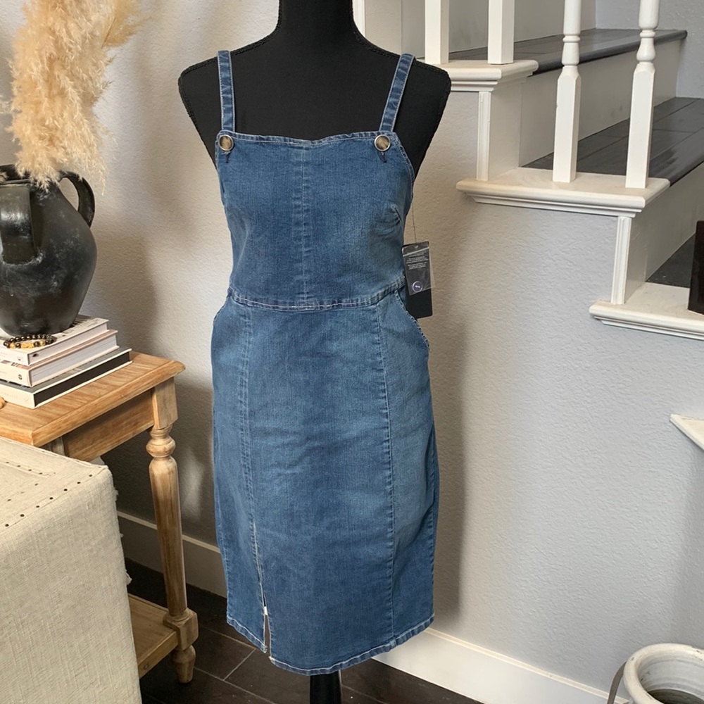 Guess Denim Strap Shoulder Dress - Picture 1 of 4